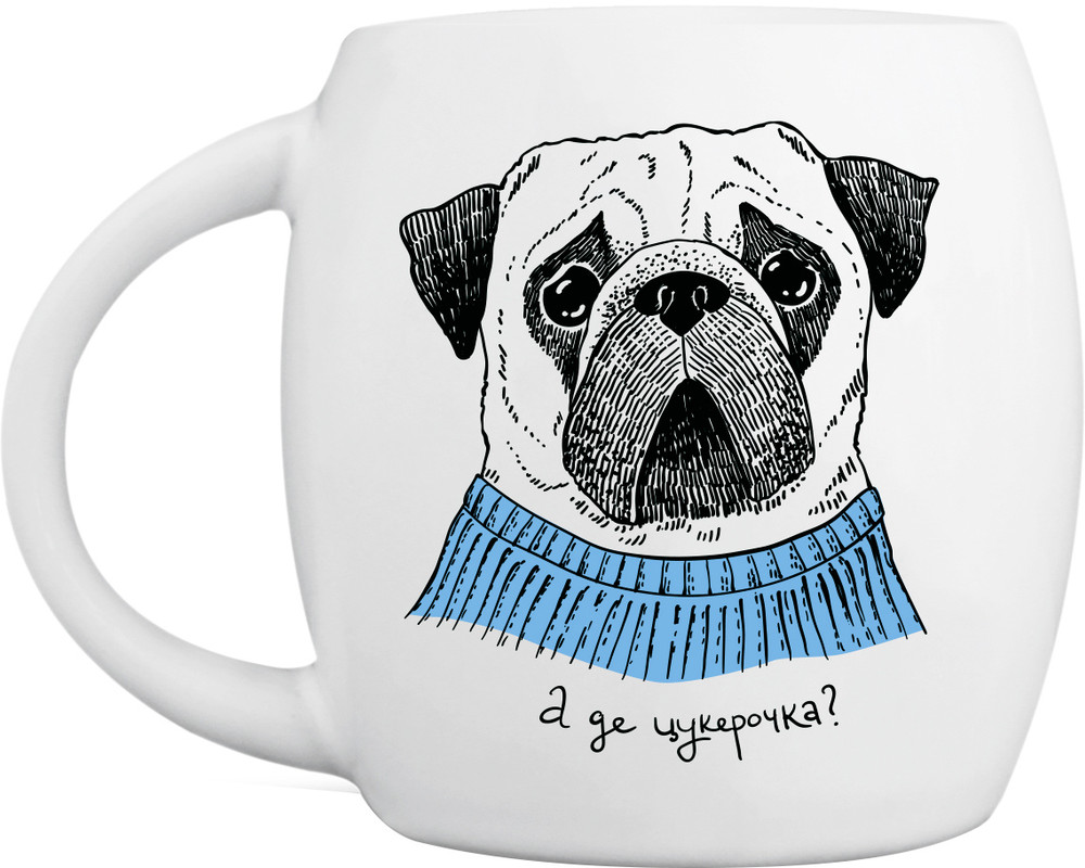 Чашка ORNER Мопс 450 мл (ORNER-0100)